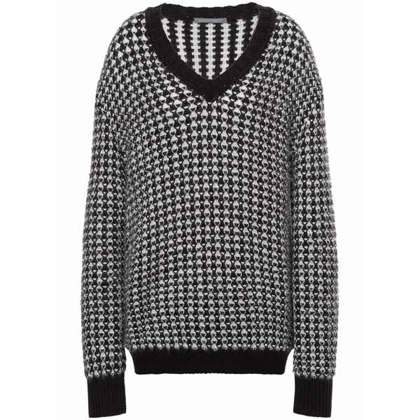 アルベルタ フェレッティ レディース ニット&セーター アウター Drop-shoulder patterned-intarsia jumper Black