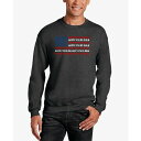 エルエーポップアート メンズ パーカー・スウェットシャツ アウター Men's Happy 4th of July Word Art Crewneck Sweatshirt Dark gray