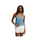 コットンオン レディース カットソー トップス Women's Knit Tie Up Cami Digital blue|詳細画像