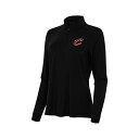 アンティグア レディース カットソー トップス Women's Black Cleveland Cavaliers Intent Quarter-Zip Top...