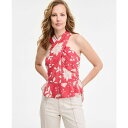 トミー ヒルフィガー レディース カットソー トップス Women's Floral-Print Sleeveless Peplum Halter Top Coralie Multi(4)