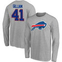 ファナティクス メンズ Tシャツ トップス Buffalo Bills Fanatics Branded Team Authentic Custom Long Sleeve TShirt Gilliam,Reggie-41