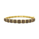 ルヴァン レディース ブレスレット・バングル・アンクレット アクセサリー Chocolate Diamond Square Cluster Bangle Bra...