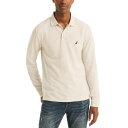 ナウティカ メンズ ポロシャツ トップス Men's Long Sleeve Deck Polo Shirt Oatmeal Heather(4)