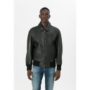 ボス メンズ サンダル シューズ JOBERG - Leather jacket - dark brown