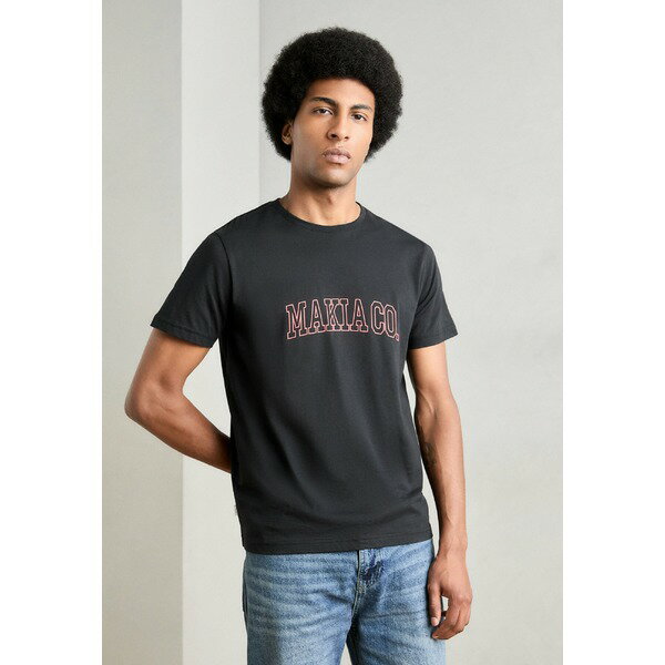 マキア メンズ Tシャツ トップス NORTHERN - Print T-shirt - black