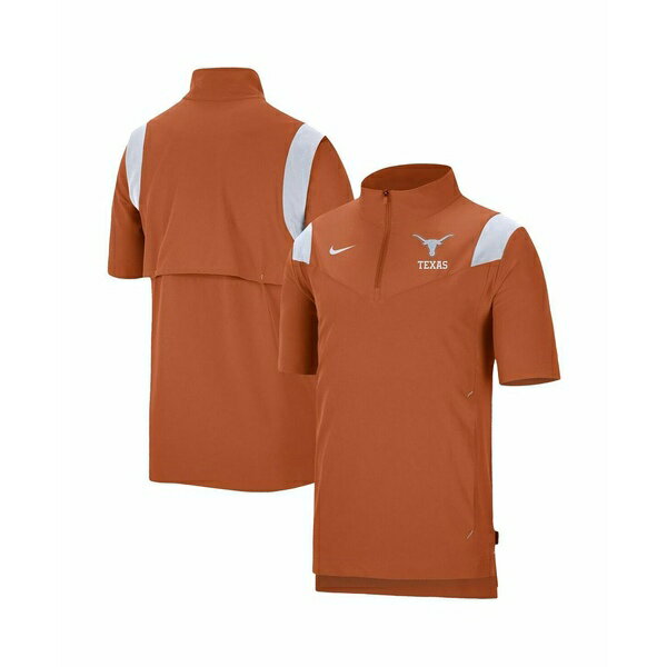 コーチ ナイキ レディース ジャケット＆ブルゾン アウター Men's Texas Orange Texas Longhorns Coach Short Sleeve Quarter-Zip Jacket Texas Orange