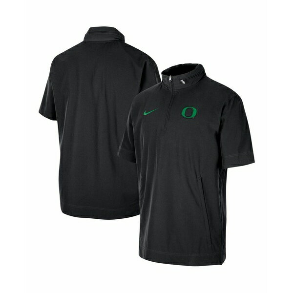 ナイキ ブルゾン レディース ナイキ レディース ジャケット＆ブルゾン アウター Men's Black Oregon Ducks Coaches Half-Zip Short Sleeve Jacket Black