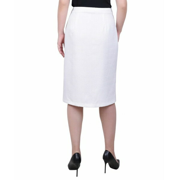 j[[NRNV fB[X XJ[g {gX Women's Slim Tweed Double Knit Skirt with Pockets Ivory
