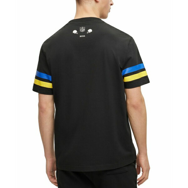楽天astyヒューゴボス メンズ Tシャツ トップス BOSS by Hugo Boss x NFL Men's T-shirt Collection Los Angeles Rams - Black
