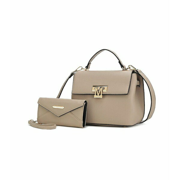 MKFコレクション レディース 財布 アクセサリー Hadley Women's Satchel Bag with Wristlet Wallet by Mia K Taupe