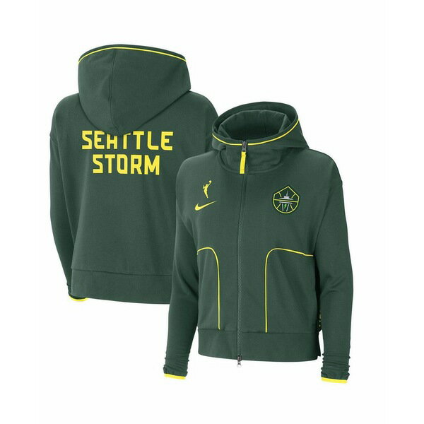 ナイキ ブルゾン レディース ナイキ レディース ジャケット＆ブルゾン アウター Women's Green Seattle Storm Full-Zip Knit Jacket Green