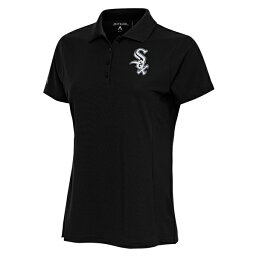 アンティグア レディース ポロシャツ トップス Chicago White Sox Antigua Women's Logo Legacy Pique Polo Black