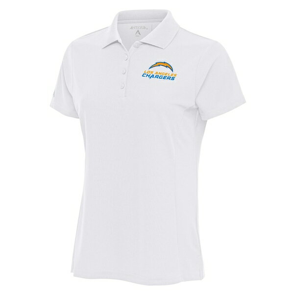 アンティグア レディース ポロシャツ トップス Los Angeles Chargers Antigua Women's Team Logo Legacy Pique Polo White