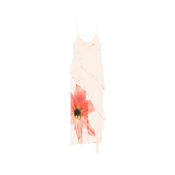 パトリツィア ペペ レディース ワンピース トップス Ruffled floral-print midi dress Pink