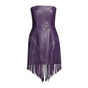 【送料無料】 ヴェルサーチ レディース ワンピース トップス Mini dresses Purple