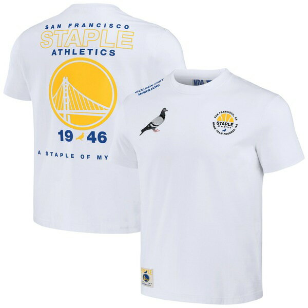 ステイプル メンズ Tシャツ トップス Golden State Warriors NBA x Staple Home Team TShirt Cream