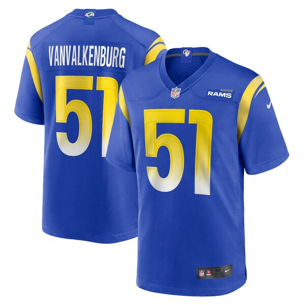 ナイキ メンズ ユニフォーム トップス Zach VanValkenburg Los Angeles Rams Nike Team Game Jersey Royal