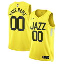 ナイキ メンズ ユニフォーム トップス Utah Jazz Nike Unisex Swingman Custom Jersey Gold Icon Edition