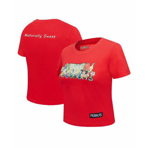 フリーズ マックス レディース カットソー トップス Women's Peanuts Ly Sweet Baby Doll Cropped T-Sh..