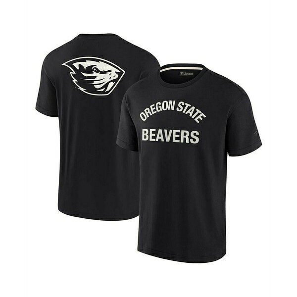 ファナティクス シグネチャー レディース カットソー トップス Men's and Women's Black Oregon State Beavers Super Soft Short Sleeve T-shirt Black(4)