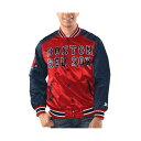 スターター メンズ ジャケット&ブルゾン アウター Men's Red/Navy Boston Red Sox Varsity Satin Full-Snap Jacket Red, Navy