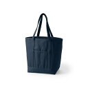 ランズエンド レディース トートバッグ バッグ Large Solid Canvas Pocket Tote with Open Top and Long Ha...