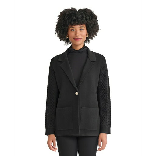 ジョーンズニューヨーク レディース ジャケット&ブルゾン アウター Women's Long Sleeve One-Button Blazer Black ジョーンズニューヨーク レディース ジャケット&ブルゾン アウター Women's Long Sleeve One-Button Blazer Black
