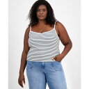 オン サーティフォース レディース カットソー トップス Trendy Plus Size Striped Camisole Tank Top, Macy's ...