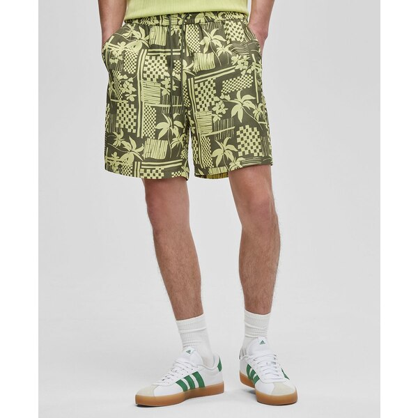 モード オブ ワン メンズ カジュアルパンツ ボトムス Men's Vacation Palm Pull-On Shorts, Exclusively at Macy's Wild Ivy