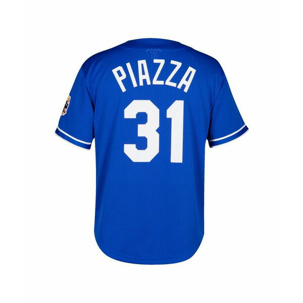 ミッチェル&ネス レディース Tシャツ トップス Men's Mike Piazza Royal Los Angeles Dodgers Cooperstown Collection Mesh Batting Practice Button-Up Jersey Royal