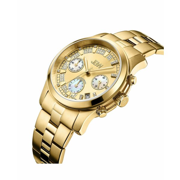 ジェイビーダブリュー レディース 腕時計 アクセサリー Women 039 s Alessandra Diamond (1/5 ct.t.w.) 18k Gold Plated Stainless Steel Watch Gold