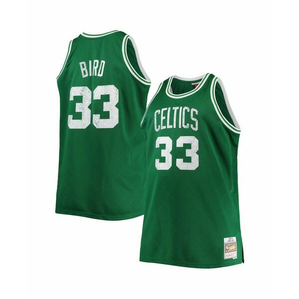 ミッチェル&ネス レディース Tシャツ トップス Men's Larry Bird Kelly Green Boston Celtics Big and Tall 1985-86 NBA 75th Anniversary Diamond Swingman Jersey Kelly Green