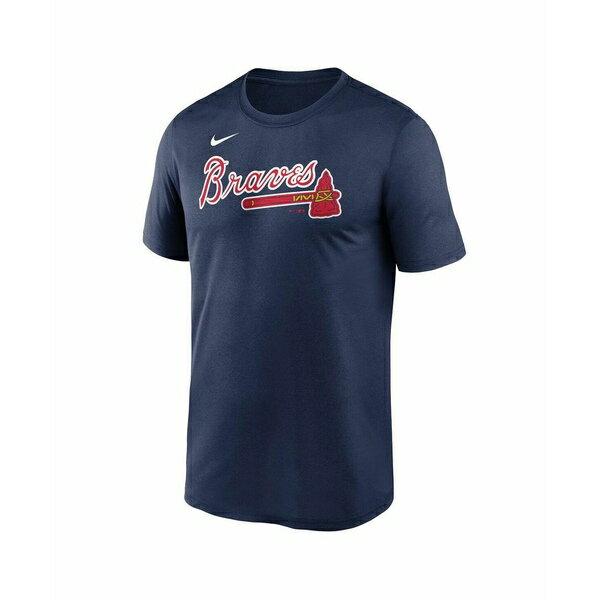ナイキ レディース Tシャツ トップス Men's Navy Atlanta Braves Fuse Legend T-shirt Navy