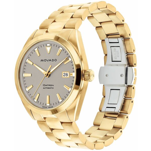 モバド モバド レディース 腕時計 アクセサリー Men's Datron Swiss Auto Ionic Plated Gold Steel Watch 40mm Gold-Tone