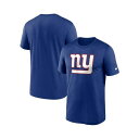 ナイキ レディース Tシャツ トップス Men's Royal New York Giants Legend Logo Performance T-shirt Royal