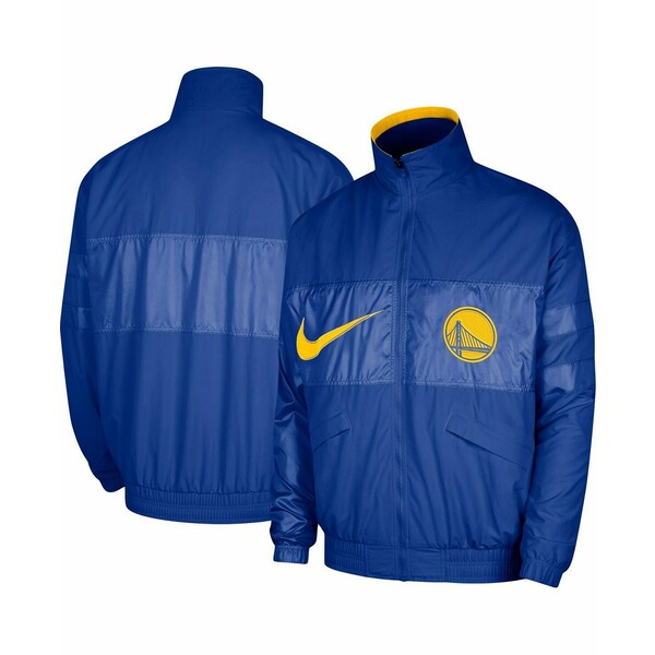 ナイキ ブルゾン レディース ナイキ レディース ジャケット＆ブルゾン アウター Men's Royal Golden State Warriors Courtside Versus Capsule Full-Zip Jacket Royal