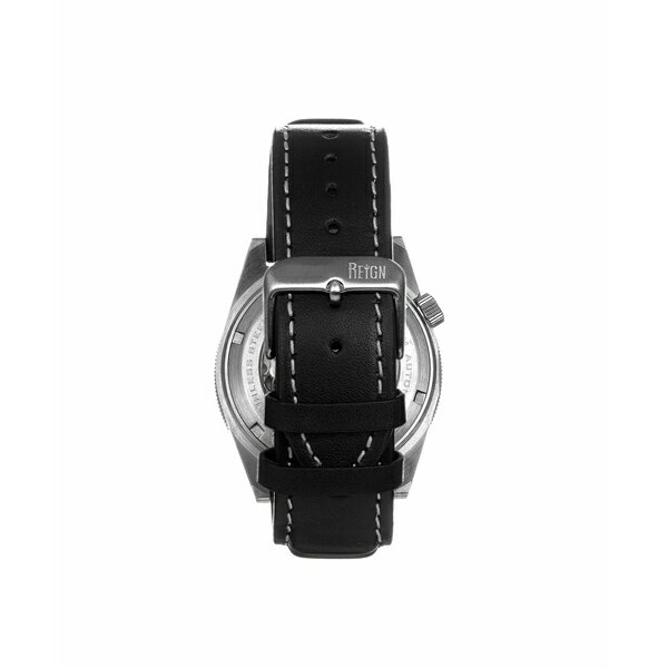 レイン レディース 腕時計 アクセサリー Men Francis Leather Watch - Black, 42mm Black