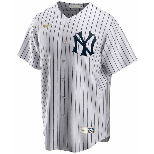 ナイキ レディース Tシャツ トップス Men's Babe Ruth New York Yankees Coop Player Replica Jersey White/Navy