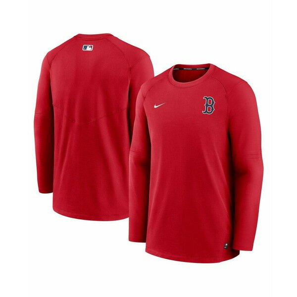 ナイキ レディース Tシャツ トップス Men 039 s Red Boston Red Sox Authentic Collection Logo Performance Long Sleeve T-shirt Red