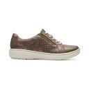 クラークス レディース スニーカー シューズ Women's Caroline Ella Lace-Up Slip-On Sneakers Bronze Metallic Leather