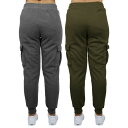 ギャラクシーバイハルビック レディース カジュアルパンツ ボトムス Women 039 s Heavyweight Loose Fit Fleece Lined Cargo Jogger Pants Set, 2 Pack Charcoal, Olive