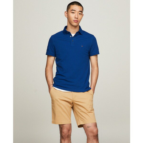 トミー ヒルフィガー メンズ ポロシャツ トップス Men's 1985 Slim Fit Polo Shirt Anchor Blue