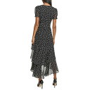 楽天astyカールラガーフェルド レディース ワンピース トップス Women's Ruffled Polka Dot Maxi Dress Black & White