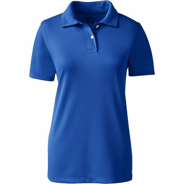 ランズエンド レディース シャツ トップス Women 039 s School Uniform Short Sleeve Poly Pique Polo Shirt Cobalt