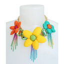 ベッツィジョンソン レディース ネックレス・チョーカー・ペンダントトップ アクセサリー Faux Stone Statement Flower Necklace Multi