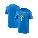 ナイキ レディース Tシャツ トップス Men's Powder Blue Los Angeles Chargers Legend Icon Performance T-shirt Powder Blue