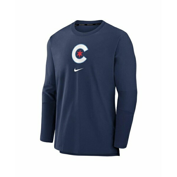 ナイキ ブルゾン レディース ナイキ レディース ジャケット＆ブルゾン アウター Men's Navy Chicago Cubs Authentic Collection City Connect Player Tri-Blend Performance Pullover Jacket Navy