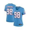 ナイキ レディース Tシャツ トップス Women s Jeffery Simmons Light Blue Tennessee Titans Oilers Throwback Alternate Game Player Jersey Light Blue