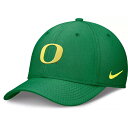 ナイキ レディース 帽子 アクセサリー Nike Adult Oregon Ducks Green Logo Swooshflex Hat -(4)